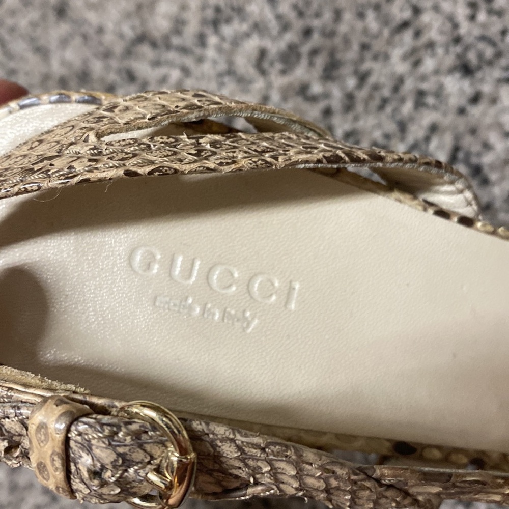 RARE GUCCI Python Wedge 38.5 - Picture 5 of 11